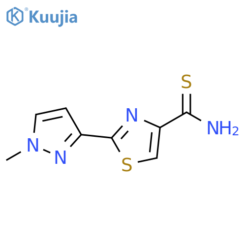 2-(1-methyl-1H-pyrazol-3-yl)-1,3-thiazole-4-carbothioamide structure