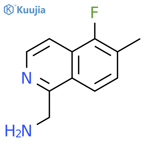 (5-fluoro-6-methylisoquinolin-1-yl)methanamine structure