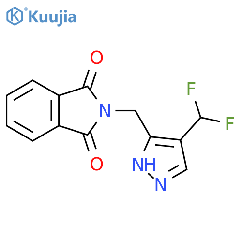 2-{4-(difluoromethyl)-1H-pyrazol-3-ylmethyl}-2,3-dihydro-1H-isoindole-1,3-dione structure