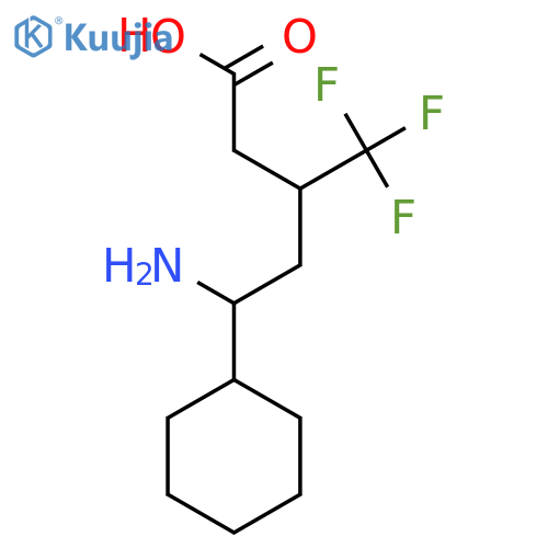 5-Amino-5-cyclohexyl-3-(trifluoromethyl)pentanoic acid structure