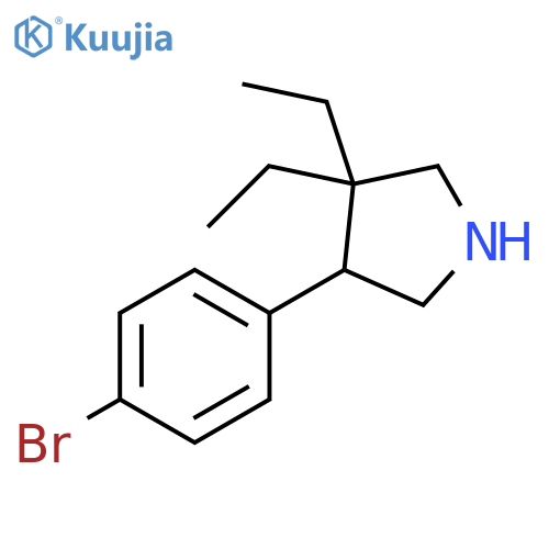 4-(4-bromophenyl)-3,3-diethylpyrrolidine structure