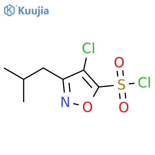 4-chloro-3-(2-methylpropyl)-1,2-oxazole-5-sulfonyl chloride structure