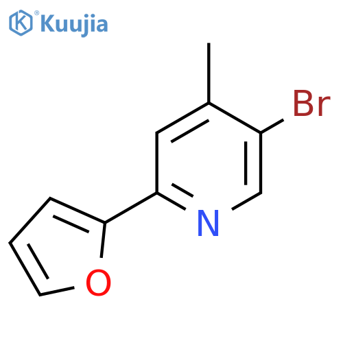 5-Bromo-2-(furan-2-yl)-4-methylpyridine structure