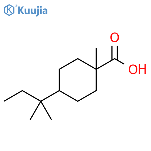 1-methyl-4-(2-methylbutan-2-yl)cyclohexane-1-carboxylic acid structure