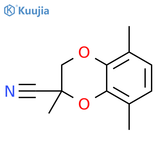 2,5,8-trimethyl-2,3-dihydro-1,4-benzodioxine-2-carbonitrile structure