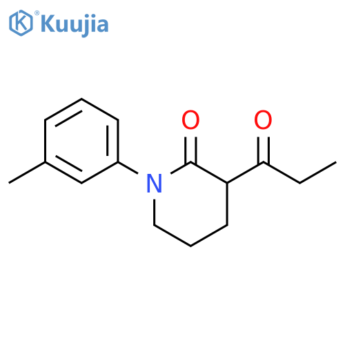 1-(3-methylphenyl)-3-propanoylpiperidin-2-one structure