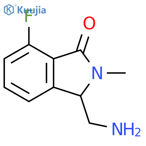 3-(Aminomethyl)-7-fluoro-2-methyl-2,3-dihydro-1H-isoindol-1-one structure