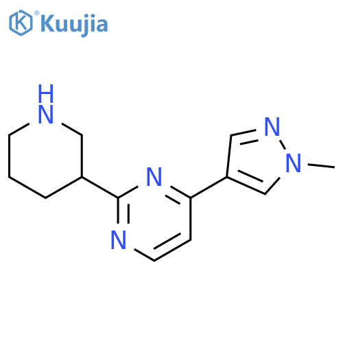 4-(1-methyl-1H-pyrazol-4-yl)-2-(piperidin-3-yl)pyrimidine structure