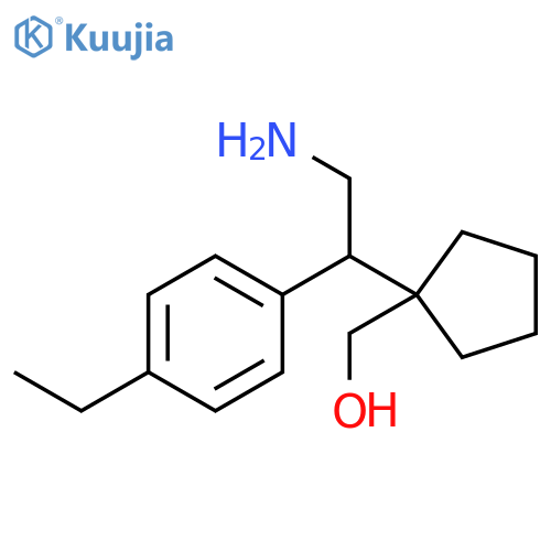 {1-2-amino-1-(4-ethylphenyl)ethylcyclopentyl}methanol structure