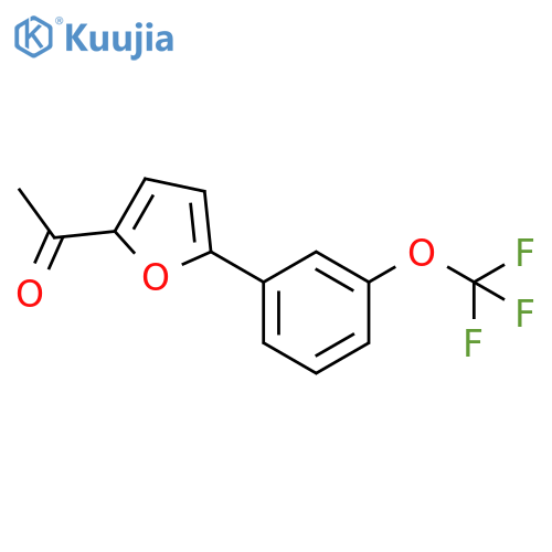 1-{5-3-(trifluoromethoxy)phenylfuran-2-yl}ethan-1-one structure