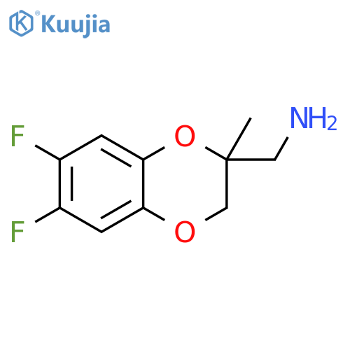 (6,7-difluoro-2-methyl-2,3-dihydro-1,4-benzodioxin-2-yl)methanamine structure