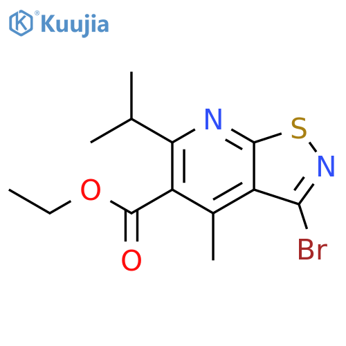 ethyl 3-bromo-4-methyl-6-(propan-2-yl)-1,2thiazolo5,4-bpyridine-5-carboxylate structure