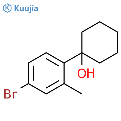 1-(4-bromo-2-methylphenyl)cyclohexan-1-ol structure