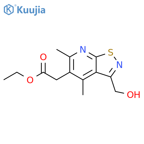 ethyl 2-3-(hydroxymethyl)-4,6-dimethyl-1,2thiazolo5,4-bpyridin-5-ylacetate structure