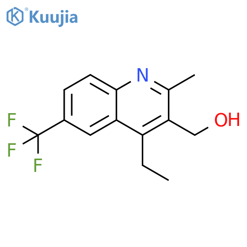 4-ethyl-2-methyl-6-(trifluoromethyl)quinolin-3-ylmethanol structure