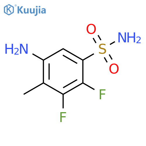 5-amino-2,3-difluoro-4-methylbenzene-1-sulfonamide structure