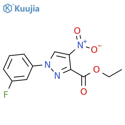 ethyl 1-(3-fluorophenyl)-4-nitro-1H-pyrazole-3-carboxylate structure