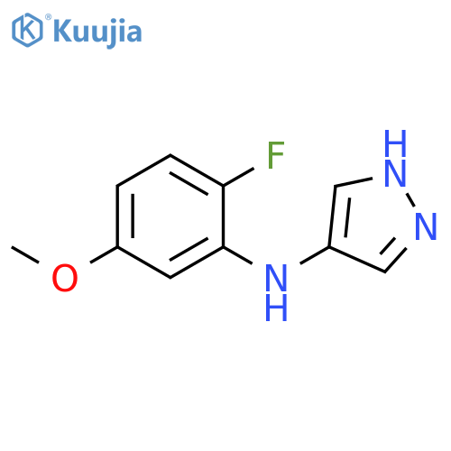 N-(2-fluoro-5-methoxyphenyl)-1H-pyrazol-4-amine structure