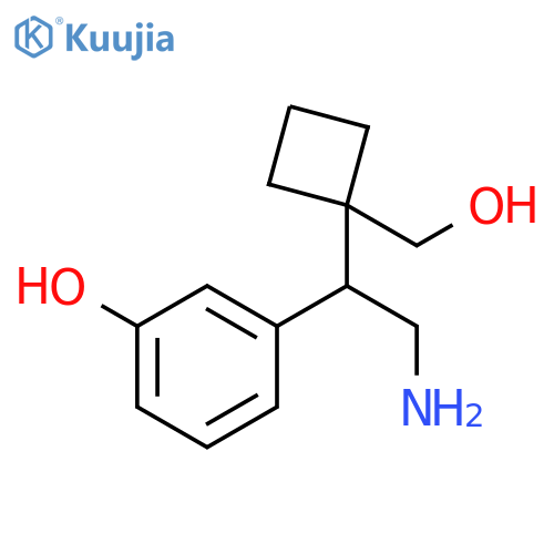 3-{2-amino-1-1-(hydroxymethyl)cyclobutylethyl}phenol structure