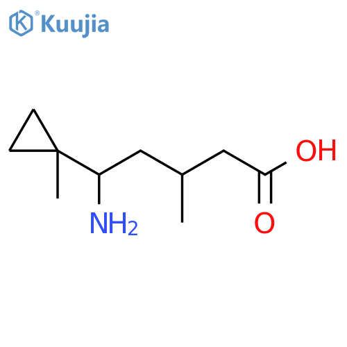 5-amino-3-methyl-5-(1-methylcyclopropyl)pentanoic acid structure