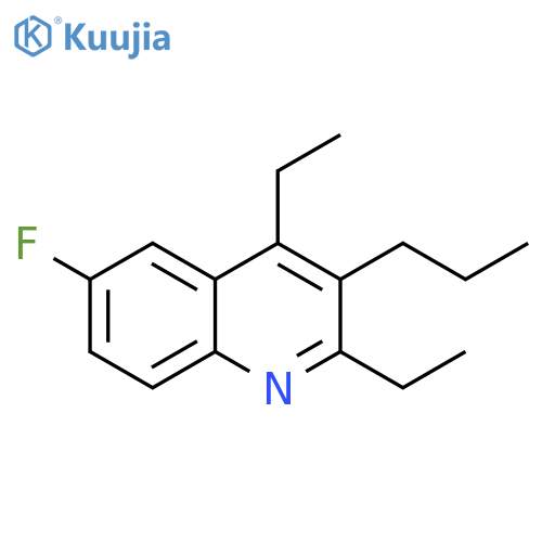 2,4-diethyl-6-fluoro-3-propylquinoline structure