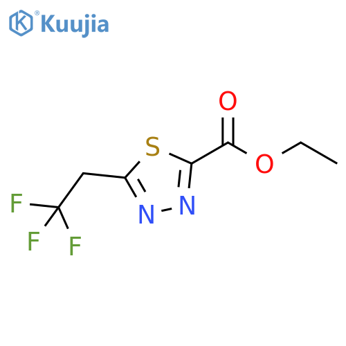 ethyl 5-(2,2,2-trifluoroethyl)-1,3,4-thiadiazole-2-carboxylate structure