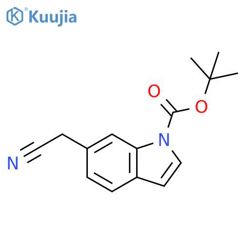 tert-butyl 6-(cyanomethyl)-1H-indole-1-carboxylate structure