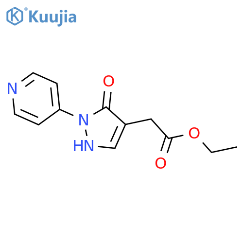 ethyl 2-3-oxo-2-(pyridin-4-yl)-2,3-dihydro-1H-pyrazol-4-ylacetate structure