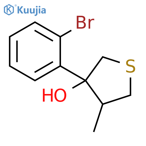 3-(2-bromophenyl)-4-methylthiolan-3-ol structure