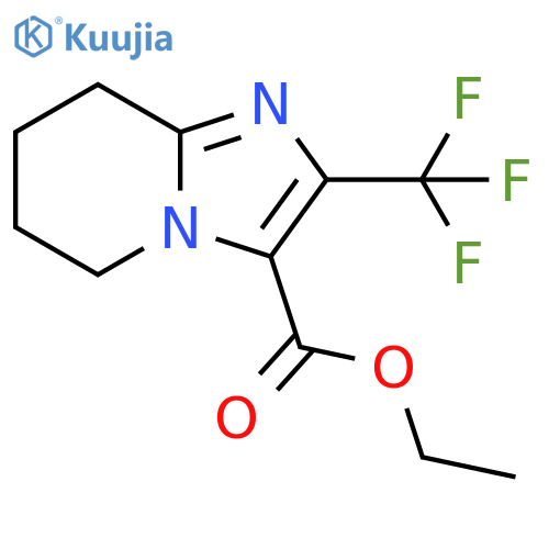 ethyl 2-(trifluoromethyl)-5H,6H,7H,8H-imidazo1,2-apyridine-3-carboxylate structure