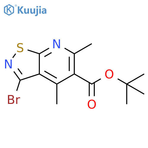 tert-butyl 3-bromo-4,6-dimethyl-1,2thiazolo5,4-bpyridine-5-carboxylate structure