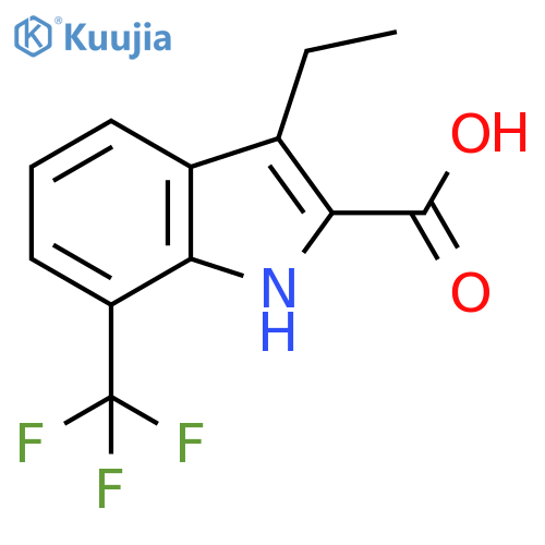 3-ethyl-7-(trifluoromethyl)-1H-indole-2-carboxylic acid structure
