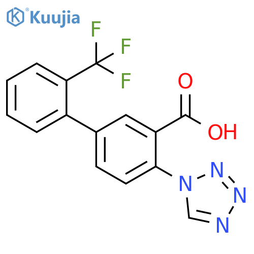 [1,1'-Biphenyl]-3-carboxylic acid, 4-(1H-tetrazol-1-yl)-2'-(trifluoromethyl)- structure