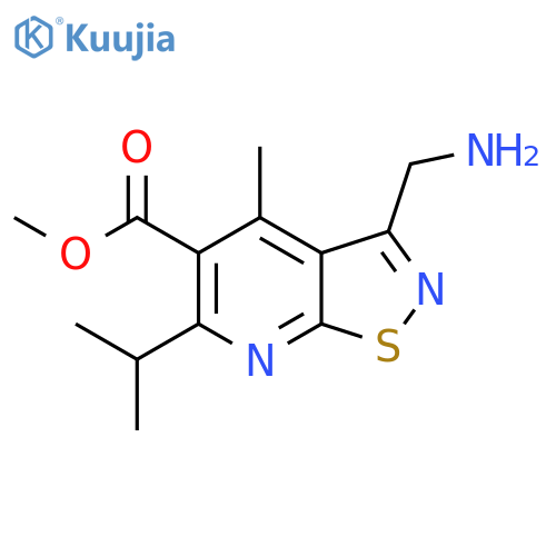 methyl 3-(aminomethyl)-4-methyl-6-(propan-2-yl)-1,2thiazolo5,4-bpyridine-5-carboxylate structure