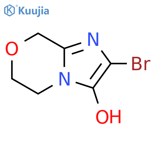 2-bromo-5H,6H,8H-imidazo2,1-c1,4oxazin-3-ol structure
