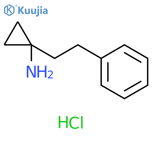 1-(2-phenylethyl)cyclopropan-1-amine hydrochloride structure