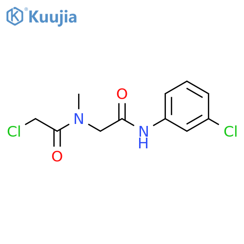 2-chloro-N-{[(3-chlorophenyl)carbamoyl]methyl}-N-methylacetamide structure