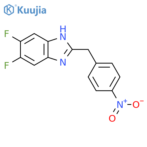 5,6-difluoro-2-(4-nitrophenyl)methyl-1H-1,3-benzodiazole structure