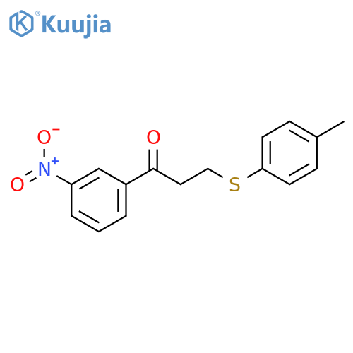 3-[(4-methylphenyl)sulfanyl]-1-(3-nitrophenyl)propan-1-one structure