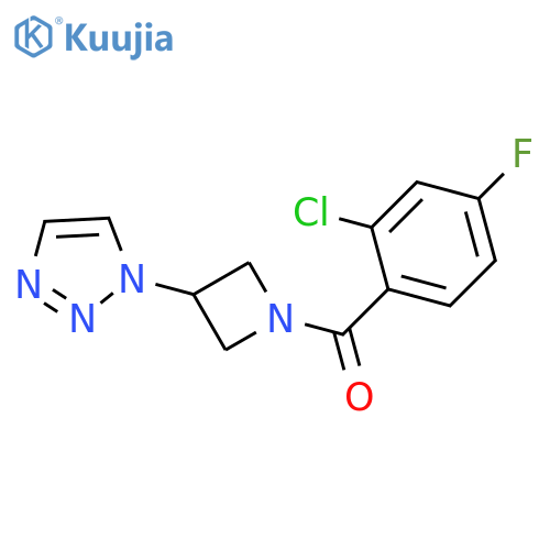 (2-chloro-4-fluorophenyl)-[3-(triazol-1-yl)azetidin-1-yl]methanone structure