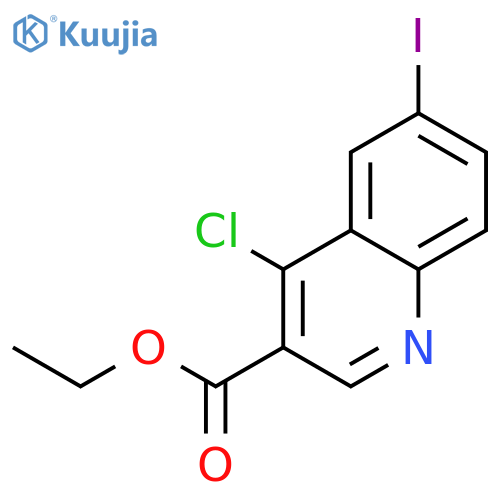 3-Quinolinecarboxylic acid, 4-chloro-6-iodo-, ethyl ester structure