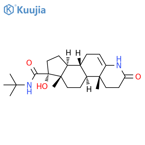 N-tert-Butyl-17α-hydroxy-3-oxo-4-azaandrost-5-ene-17β-carboxamide structure