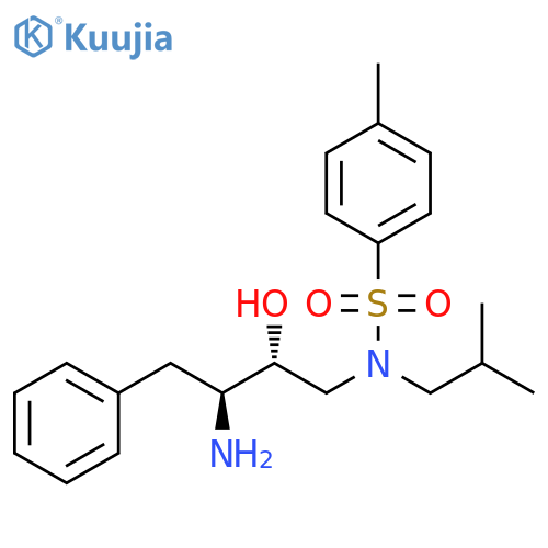 Benzenesulfonamide,N-[(2R,3S)-3-amino-2-hydroxy-4-phenylbutyl]-4-methyl-N-(2-methylpropyl)- structure
