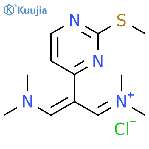 Methanaminium, N-[(2E)-3-(dimethylamino)-2-[2-(methylthio)-4-pyrimidinyl]-2-propen-1-ylidene]-N-methyl-, chloride (1:1) structure