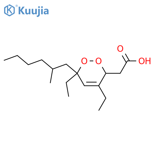 4,6-Diethyl-3,6-dihydro-6-(2-methylhexyl)-1,2-dioxin-3-acetic acid; (3S,6R,8S)-form structure