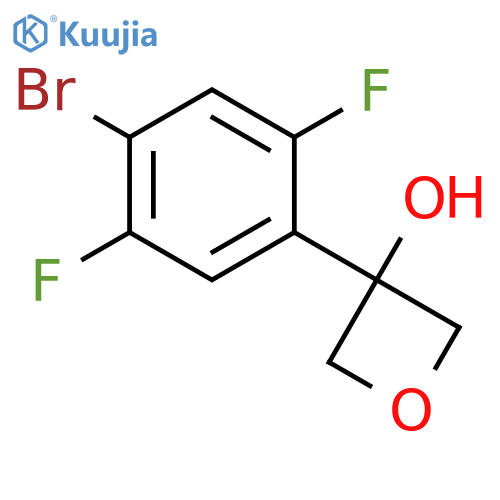 3-(4-bromo-2,5-difluoro-phenyl)oxetan-3-ol structure