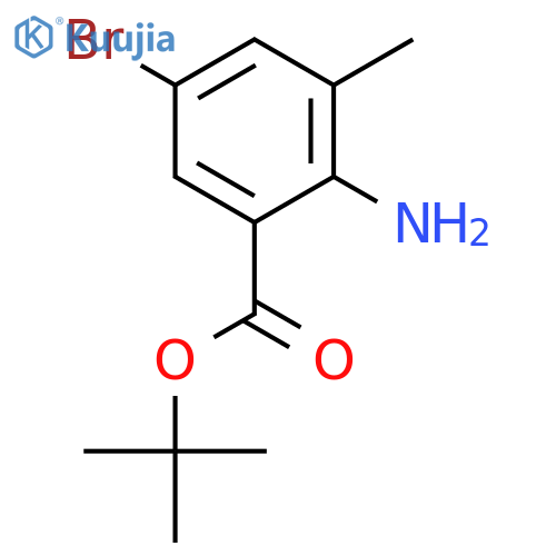 Benzoic acid, 2-amino-5-bromo-3-methyl-, 1,1-dimethylethyl ester structure