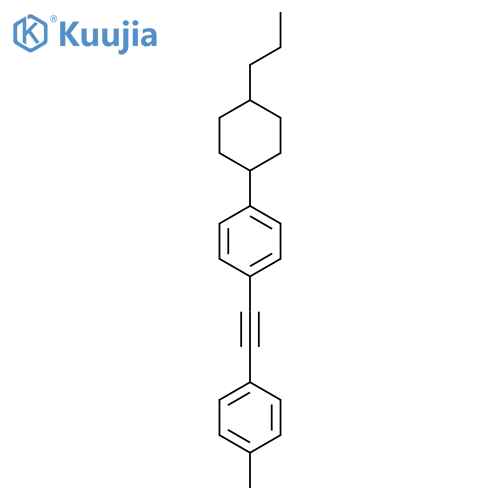 1-Methyl-4-((4-(4-propylcyclohexyl)phenyl)ethynyl)benzene structure