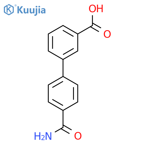 3-(4-carbamoylphenyl)benzoic acid structure