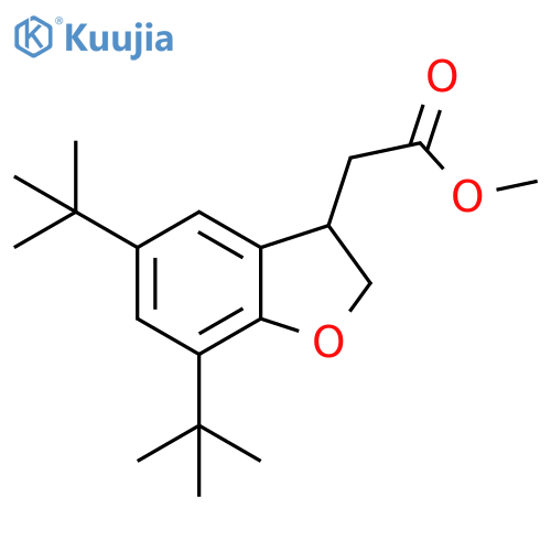 Methyl5,7-Di-tert-butyl-2,3-dihydrobenzofuran-3-acetate structure
